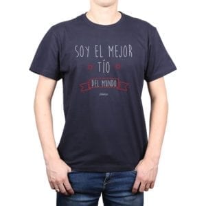 polera hombre calambur soy el mejor tio del mundo color azul