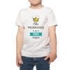 polera nino calambur promovida a prima mayor personalizado color blanco