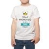 polera nino calambur promovido a primo mayor personalizado color blanco