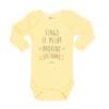 Body tengo el mejor padrino letras finas Bebé Calambur 100% algodón Amarillo
