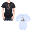 Conjunto Palo Astilla Papá Bebé Polera Body Nombres Personalizados Calambur
