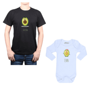 Conjunto Palta Poleras Papá Bebé Niña Nombre Personalizado 100% algodón Calambur