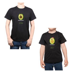 Conjunto Palta Poleras Papá Niña Nombre Personalizado 100% algodón Calambur