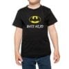 Bati Hijo Polera Niños Batman 100% algodón Calambur Negro