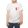 Polera niño Calambur 100% algodón Ketchup blanco