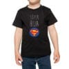 Polera Niña Súper Hija Superman 100% algodón Calambur Negro
