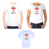 Conjunto Palta Navidad Anuncio Papá Mamá Bebé Poleras y Body Calambur