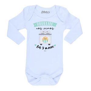 Body Abuelito nos vemos en 9 meses blanco Calambur 100% algodón