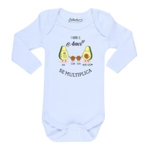 Body Bebé Familia Palta Amor se multiplica Nombres Personalizados 100% algodón Calambur