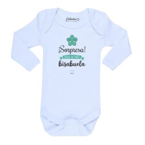 Body Bebé Sorpresa vas a ser bisabuela verde 100% algodón Calambur