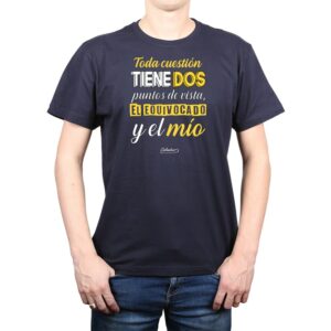 Polera Hombre Dos Puntos de Vista 100% algodón manga corta azul marino Calambur