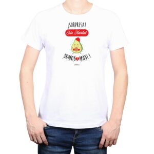 Polera hombre manga corta 100% algodón Palta Navidad Anuncio Calambur