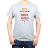 Polera Hombre Esta Polera la lleva un super abuelo 100% algodón gris Calambur