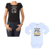 Conjunto Tía Loca Tía Sobrina Polera Mujer y Body Bebé Calambur
