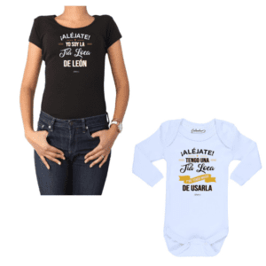 Conjunto Tía Loca Tía Sobrina Polera Mujer y Body Bebé Calambur