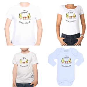 Amor se multiplica Palta conjunto familiar Papá Mamá Niños Bebé