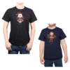 Conjunto Feliz Navidad Figura Papá Niña Poleras Calambur 100% algodón