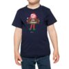 Polera niña Feliz Navidad Figura Cartel azul marino 100% algodón Calambur