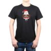 Polera Hombre Feliz Navidad Figura Cartel negro 100% algodón Calambur