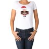 Polera Mujer Feliz Navidad Figura Cartel blanco 100% algodón Calambur