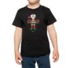 Polera niño Feliz Navidad Figura Cartel negro 100% algodón Calambur