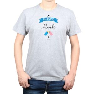 Polera hombre Futuro Abuelo gris 100% algodón Calambur