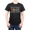 Polera Hombre Cumpleaños Vintage Año Personalizado Calambur 100% algodón negro