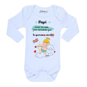 body bebe papi mami me viste san valentín calambur blanco