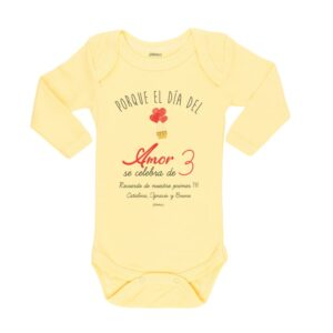 body bebe porque el día del amor se celebra de 3 san valentín calambur amarillo