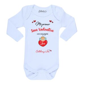 body bebe mi primer san valentín calambur blanco