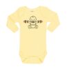 Body bebé Imán familiar manga larga 100% algodón Calambur amarillo