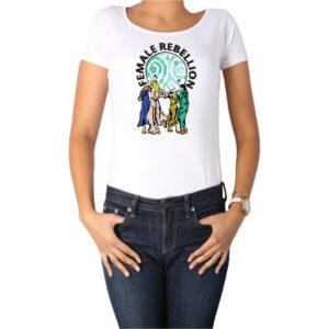 Polera mujer Female Rebellion Calambur blanco