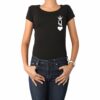 Polera mujer pareja san valentín Queen Calambur negro