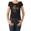 Polera mujer pareja san valentín iman Calambur negro