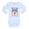 body bebé tengo la mejor mamá del mundo ositos Calambur blanco