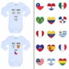 Body Bebé Corazones Banderas Personalizable Calambur