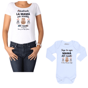 Conjunto Mamá Bebé Mamá más increíble Buhos Calambur