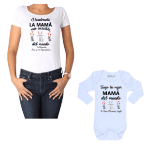 Conjunto Mamá Bebé Mamá más increíble Conejos Calambur