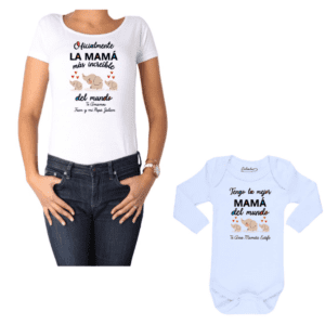 Conjunto Mamá Bebé Mamá más increíble Elefantes Calambur