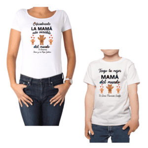 Conjunto Mamá Niños Ositos Mamá más increíble Día de la Madre