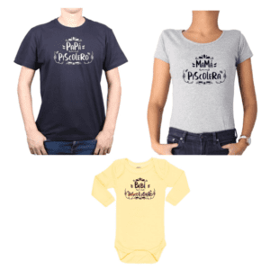 conjunto papá mamá bebé poleras y body papá piscolero mamá piscolera bebé piscolechero Calambur