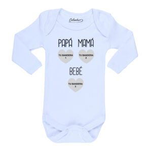 Body Corazones Banderas Personalizable Calambur