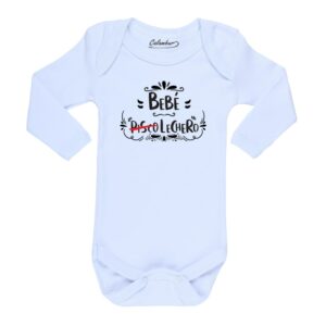 body bebe piscolechero humor calambur blanco