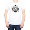 Polera hombre el mejor papá del mundo Calambur blanco