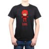 Polera hombre Superhéroe Figura Personalizada Nombre Personalizado Calambur negro