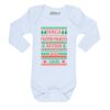 body familia navidad rojo verde personalizada 100% algodón blanco