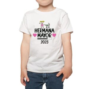 polera niña hermana mayor 2023 blanco